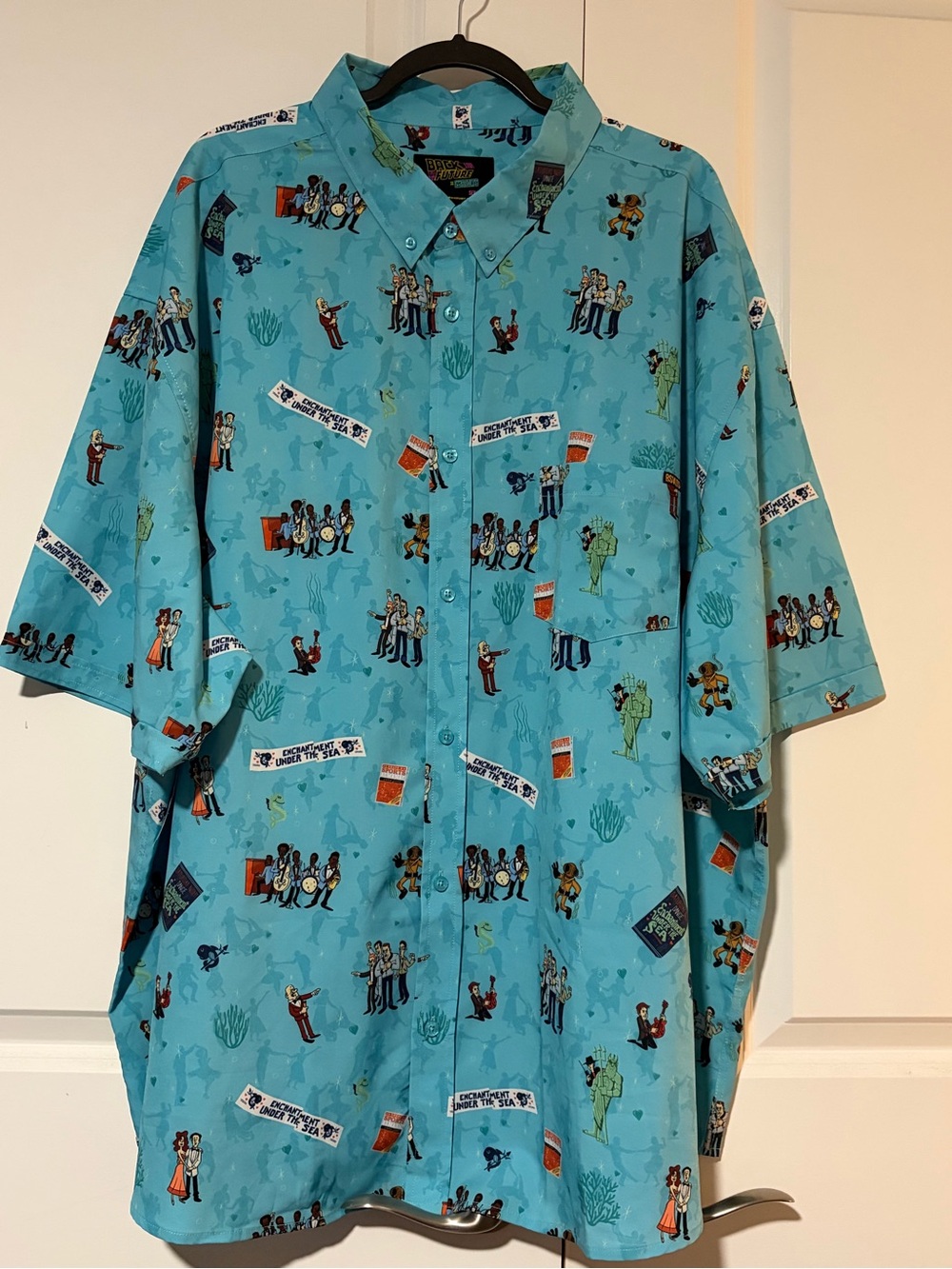 RSVLTS 4XL BTTF Enchantment Under the Sea Short-Sleeve Button-Down, EUC